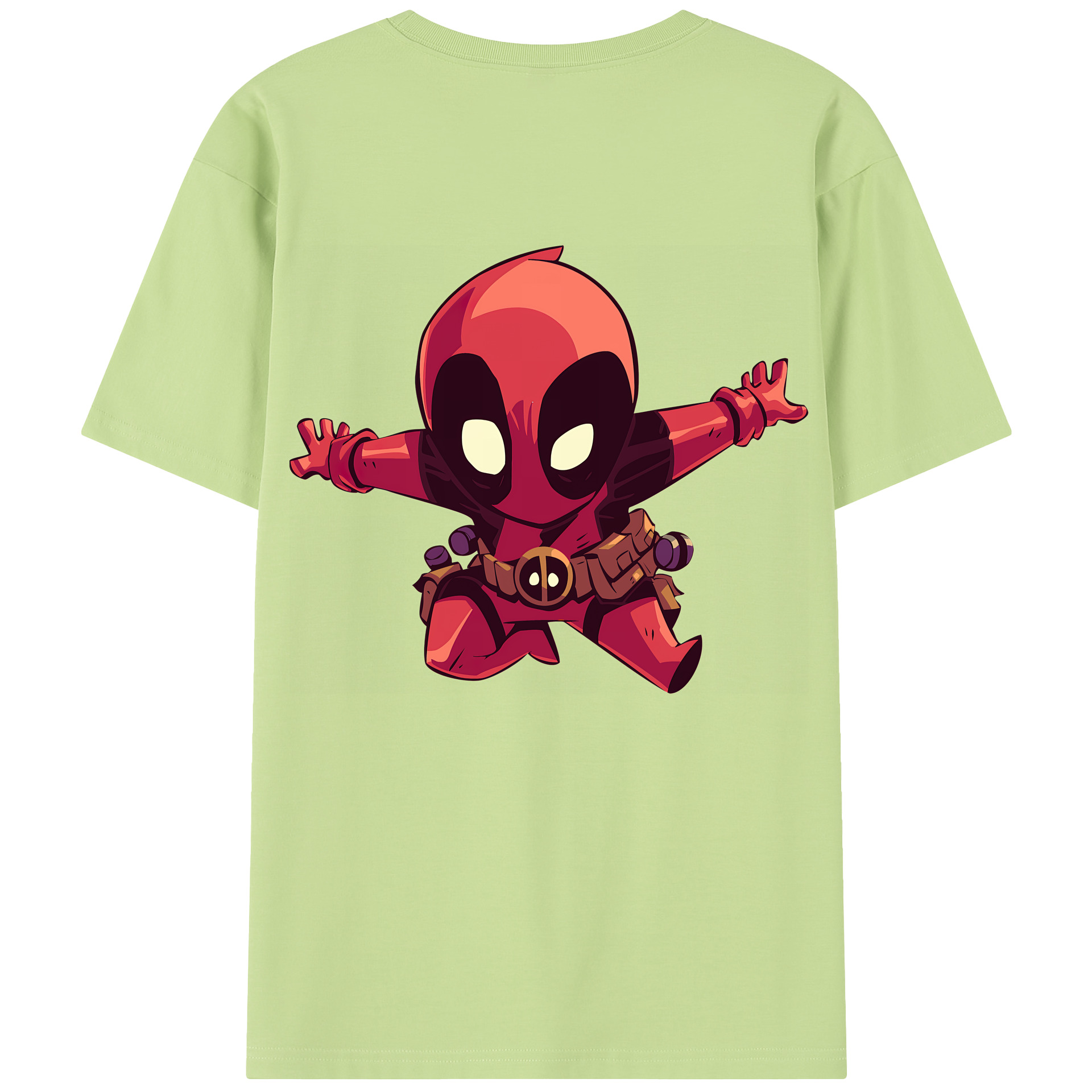 （画像用） Deadpool デッドプール 綿100％半袖Tシャツ（背面プリント）